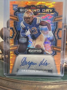 2024 Prizm Draft Picks - Grayson Murphy RC - Orange Pulsar Signing Day Auto /49 - Picture 1 of 2