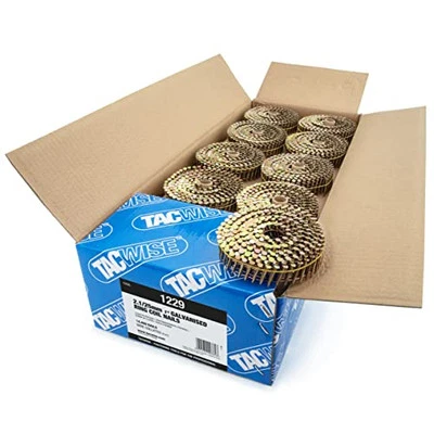 1229 Galvanised Flat Top Coil Nails Type 2.1 / 25 mm, Ring Shank, 16° - Image 1 of 2