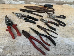 10 Pc Hand Tools Adjustable Pliers Tongue & Groove Snips Needle Nose Shears - Picture 1 of 13