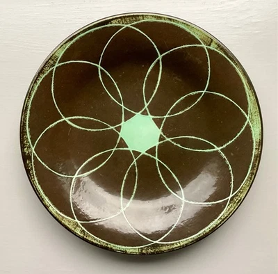 Cargador de plato de cena de cerámica danesa de mediados de siglo Herman / Nils Kahler Dinamarca HAK Foto 1 de 4