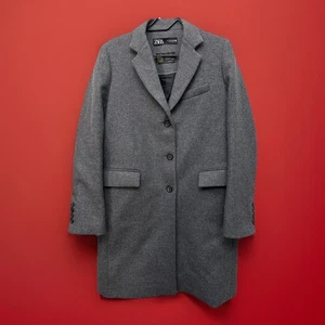 Zara Manteco Wollmischung Trenchcoat Pea Coat - Größe M - grau NEUWERTIG! - Bild 1 von 5