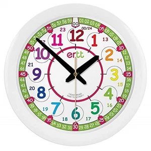Reloj de Pared Enseñanza - Aprende el Tiempo Reloj de Pared - Reloj Analógico Niños para Clase... - Imagen 1 de 3