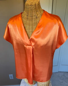 Top donna in raso arancione - Taglia Large - Foto 1 di 5