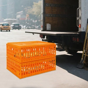 Plastic Chicken Transport Cage, Chicken Carrier, Basket Box for Poultry Chicken - Picture 1 of 11