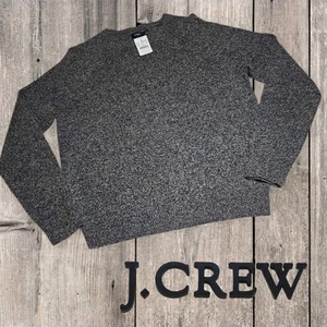 Suéter de cuello redondo 100 % lana de cordero marrón j.Crew Factory para hombre F4659 jaspeado L - Imagen 1 de 8