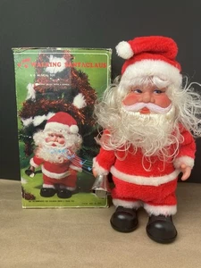 Vintage Walking Santa Claus Musical Toy Boxed Taiwan 1970s Battery Plays Music - Bild 1 von 5