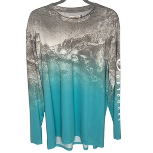 Camisa Magellan Fish Gear LS Mujer XXL Gris Verde azulado Novio Ajuste Pesca Enfriamiento - Imagen 1 de 12