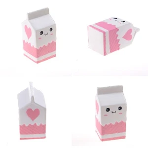Cute Milk Box Slow Rising Scented Cartoon Bread Hand Pillow Toy 3-*- - Zdjęcie 1 z 12