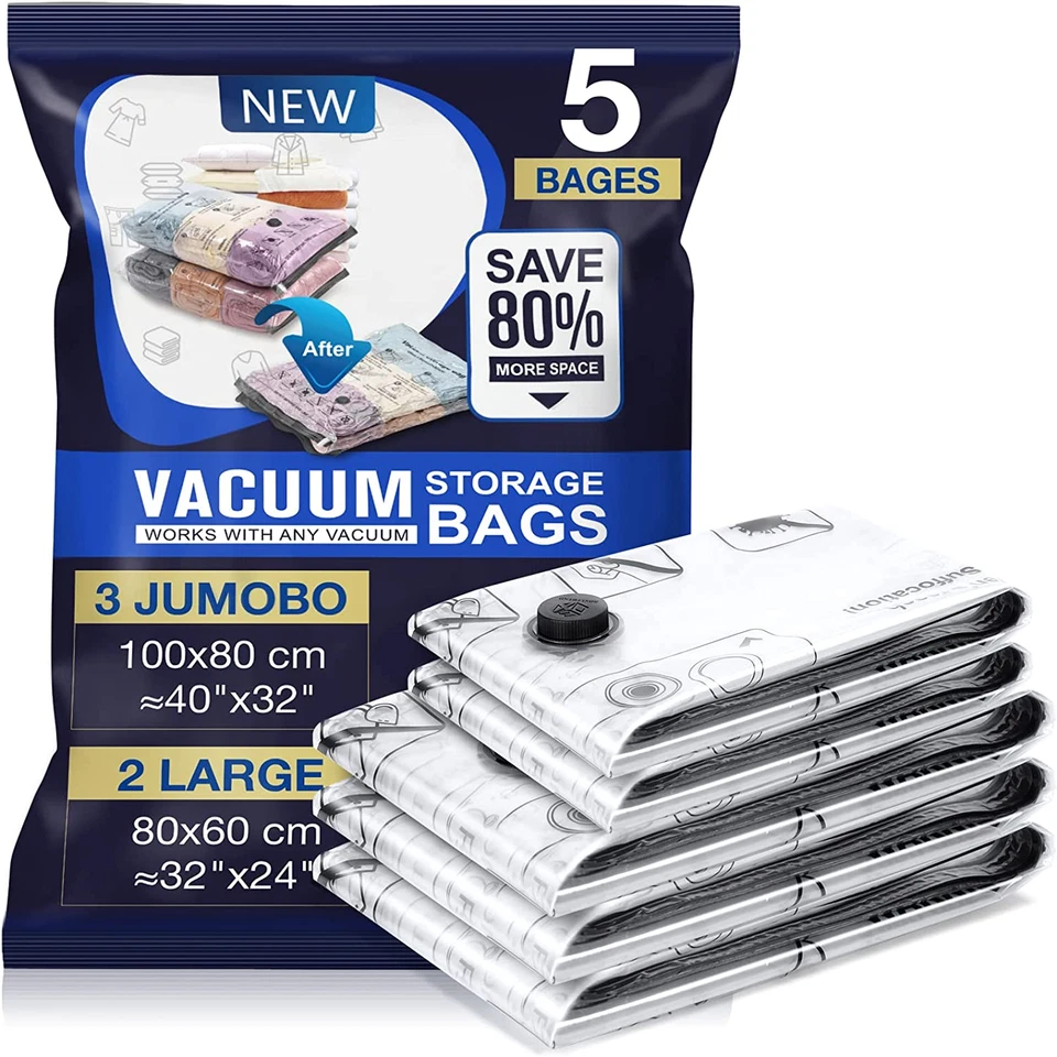 Vakuumbeutel Für Bettdecken 3 Jumbo 100X80Cm 2 Groß 80X60Cm Vacuum Bags