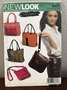 New Look modello da cucire 6425 borse 4 stili totes tracolla non tagliata - Foto 1 di 2