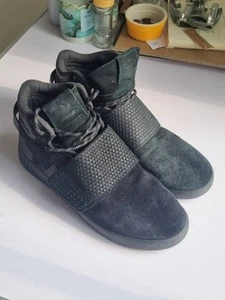 Adidas Tubular Invader Strap Tripple Black UK9.5 US10 - Picture 1 of 6