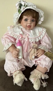 Vintage Fayzah Spanos Porcelain Doll LE #219/500, 2000, 22in - Picture 1 of 15