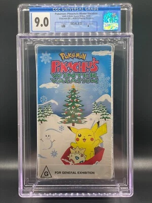 Pokemon Pikachu's Winter Vacation Christmas Anime Graded VHS Tape CGC 9.0 Seal A - Image 1 of 4