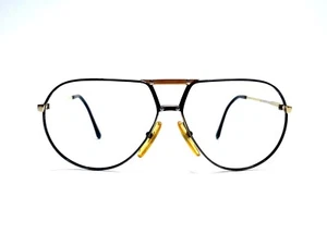 VTG Carrera Black Aviator Wrap Metal Frame Eyeglasses Austria 5326 91 58 12 130 - Picture 1 of 8