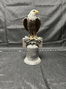 Eagle on top Liberty Bell American Eagle LARGE Statue, Freedom 12” A44 - Picture 1 of 5
