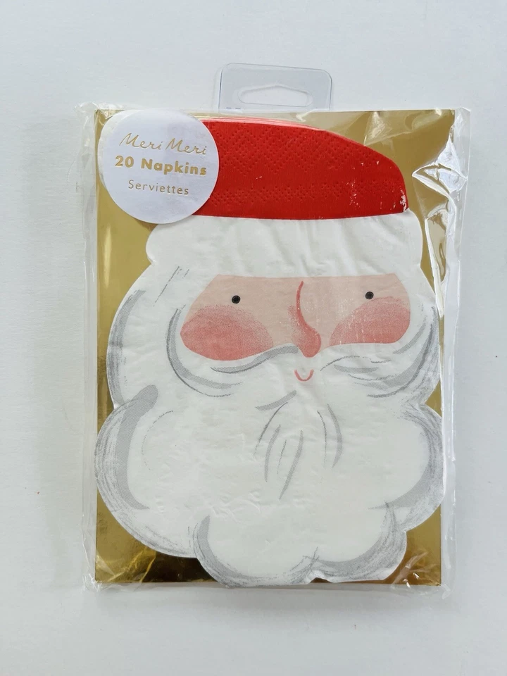 NEW Meri Meri Christmas Holiday Santa Claus Paper Party Napkins 20 Count - Image 1 of 1