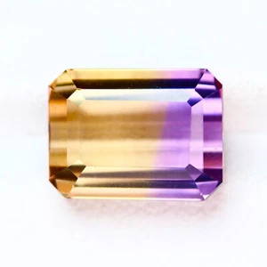 5.42Ct Genuine AAA Octagan 11 x 9 mm Bi-Color Top Quality Mozambique Ametrine - Imagen 1 de 4