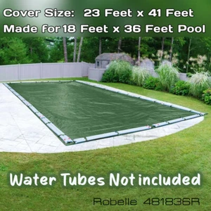 Cubierta de piscina en tierra de invierno Robelle para piscina de 18' x 36', tamaño de la cubierta: 23 x 41 pies - Imagen 1 de 4
