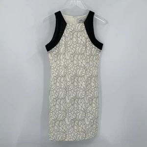 Belle Badgley Mischka Sadie Blanco Encaje Cambio Vaina Vestido Negro Malla Nuevo 6 - Imagen 1 de 4