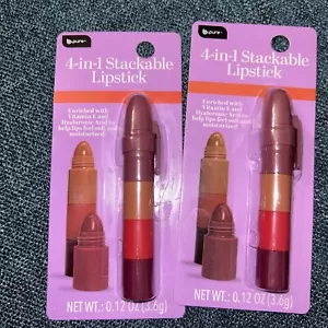 2pk B PURE 4-in-1 Stackable Lipstick Lip Color Crayon Makeup, Multiple Shades - Picture 1 of 1