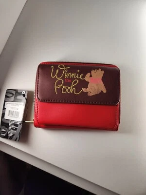 Disney X Loungefly Winnie the Pooh Cartera Bordada con Flor Cremallera Dorada Nueva  Foto 1 de 4