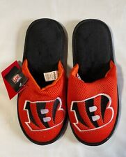 Pair of Cincinnati Bengals Logo Exclusive Mesh Slide Slippers Slip on House shoe