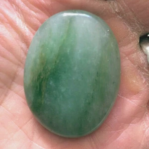 Natural Jade Palm Stone Green Rock Crystal Healing Reiki Polished Worry Stone - Picture 1 of 10