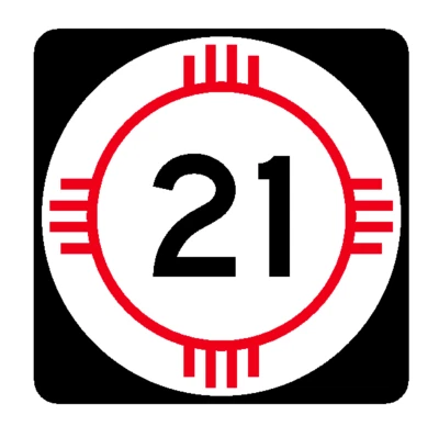 WINTER PARK PRODUCTS New Mexico State Road 21 Sticker R4122 Highway Sign Road Sign Decal