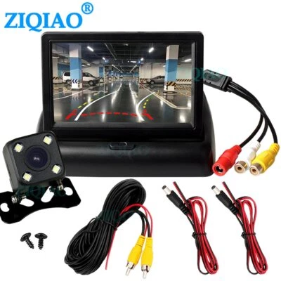 4.3Inch LCD Car Foldable Monitor Rear View Camera Parking Reverse Monitor System - Image 1 of 4