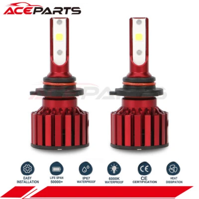 FOG BULBS COMBO TOTAL CAR LED HEADLIGHT KIT 9006 HB4 1855W 278250LM6000K - Image 1 of 4