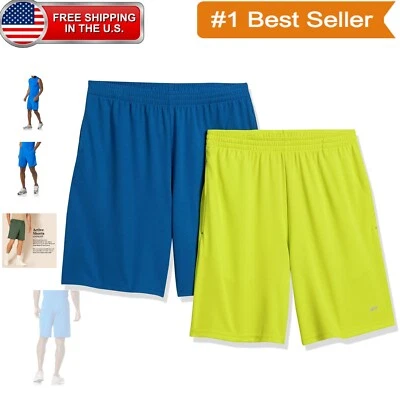 Pantalones cortos holgados Performance Tech para hombre grandes y altos, paquete de 2 - máxima comodidad Foto 1 de 4