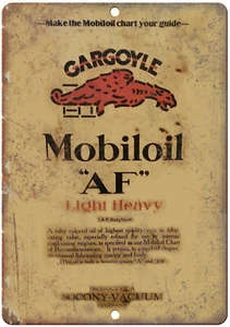 Gargoyle Mobiloil Vintage Can Art 12" x 9" Reproduction Metal Sign U212 - Picture 1 of 1