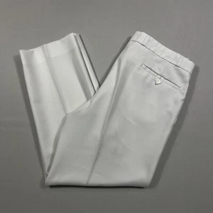 Vintage Jack Nicklaus Pleated White Golf Chino Pants Trousers Mens W34" L29" - Picture 1 of 11