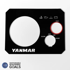 Instrument Panel Faceplate for YANMAR Engines | Type B - Picture 1 of 5
