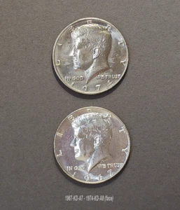 1967 / 1974 Kennedy Half Dollar 40% SilverClad - Bild 1 von 2