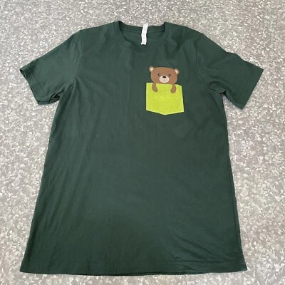 Faux Pocket Bear Green T-shirt Large Men’s - Image 1 of 4