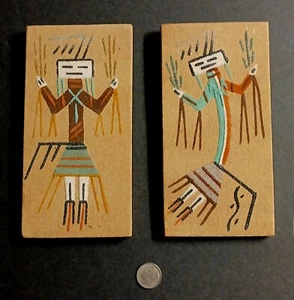 Einheimische Sandkunst, "Mastanz" und "Regenbogen" von R. Lee, Navajo, Monument Valley - Bild 1 von 5
