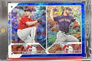 /999 Tim Herrin Michael Kelly Rookie Combo BLUE FOIL 2023 Topps Update #US45 CLE