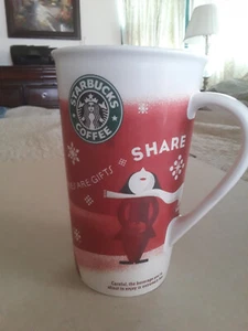 Starbucks Christmas16oz Mug Stories are Gifts SHARE Cup 2010 Mermaid Siren Red - Picture 1 of 7