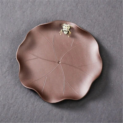 Handmade Cup Saucer Real Yixing Zisha Cup Mat Frog Relief Creative Coaster New - Image 1 of 4
