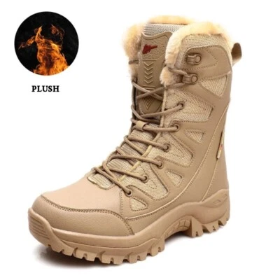 Botines en Cuero Piel de Hombre Zapatos Calzado Para Nieve Impermeables Hombres Foto 1 de 4