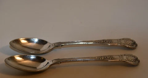 Pair of Hallmarked  Silver  Spoons George V, London 1934 Cover