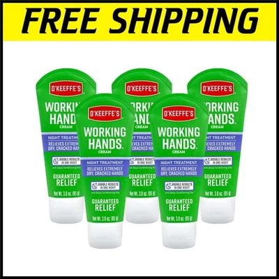 Crema de manos de noche Working Hands, tubos de 3 oz (paquete de 5) - alivio intensivo de la piel seca Foto 1 de 4