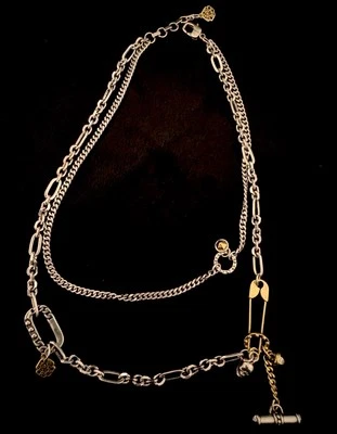 Collar doble largo de plata vintage de Alexander McQueen Foto 1 de 3