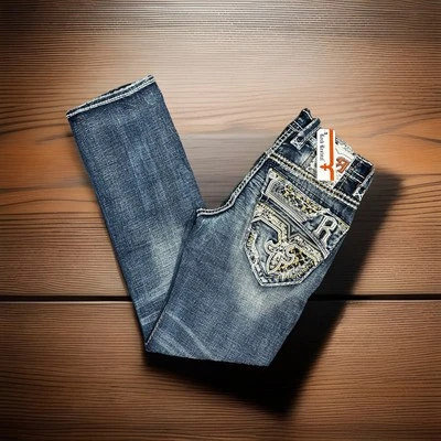 Jeans Rock Revival Hombre’s -ARCHER BOOTCUT JEANS-202 Foto 1 de 3