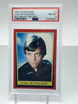 1983 Topps Star Wars Return Of The Jedi 2 Luke Skywalker PSA 8 Near Mint - Image 1 of 2