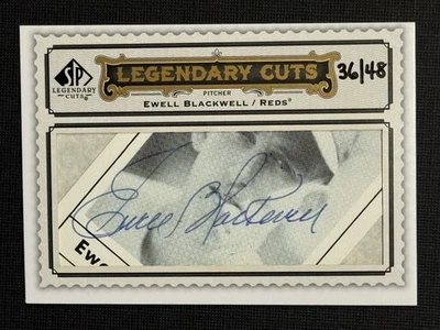 2009 SP Legendary Cuts Cut Signature Ewell Blackwell 36/48 Auto - Image 1 of 2
