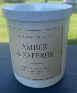 Leoben Co Amber & Saffron Vegan Soy Wax Candle 9oz BRAND NEW - Picture 1 of 2