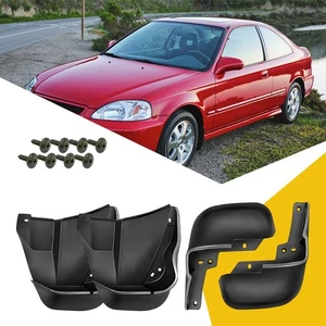 Car Mud Flaps Guards Splash Front&Rear For 1996-00 Honda Coupe Civic Model Sedan - Picture 1 of 12