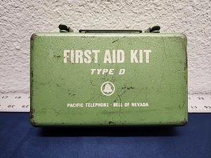 Vintage Bell System-D Telephone Metal First Aid Kit Box - Picture 1 of 7